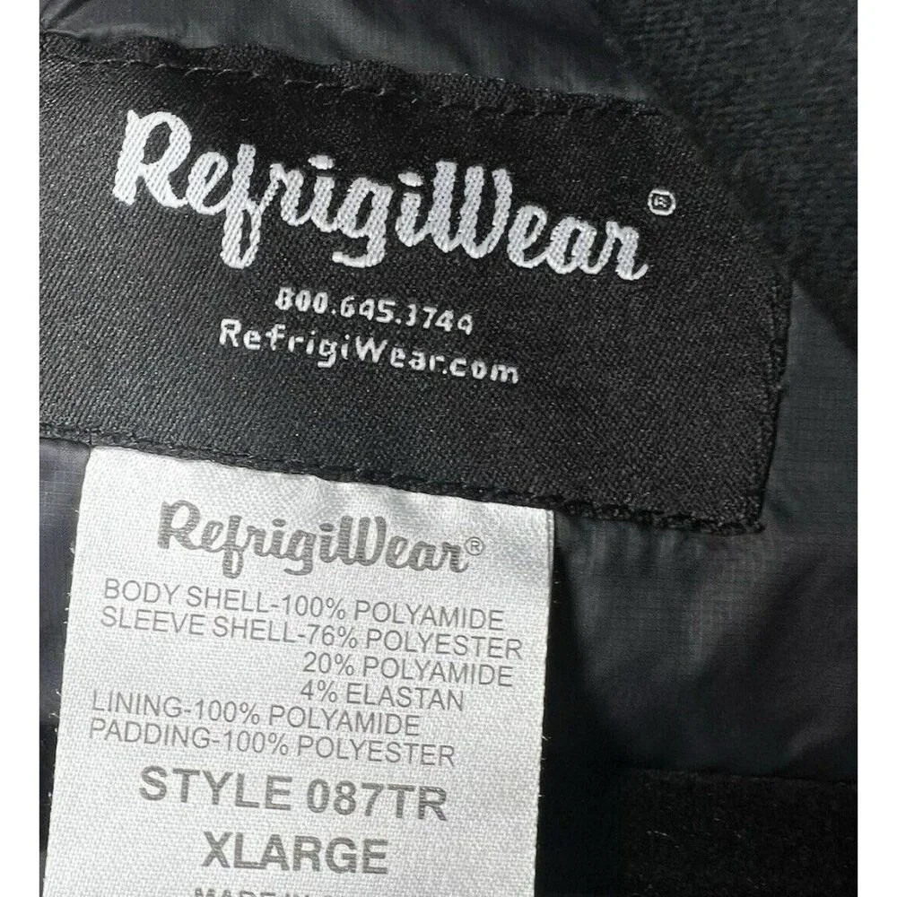 Refrigiwear Mens Jacket XL Fleece‎ Soft Shell Lightweight Pockets Black Full Zip